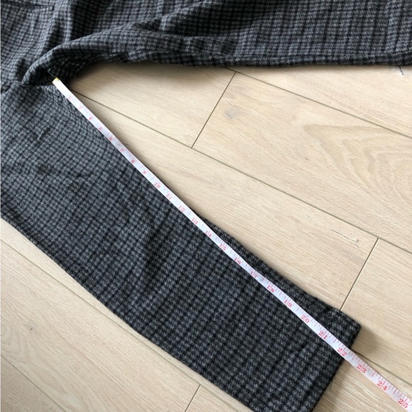 Aritzia Wilfred Front Tie Plaid Wool Cashmere Blend Pants in Charcoal Grey - Picture 7 of 13